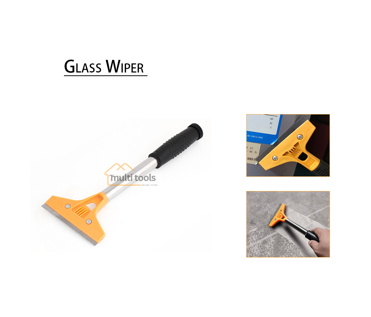 Glass Wiper Steel (Long Handle)